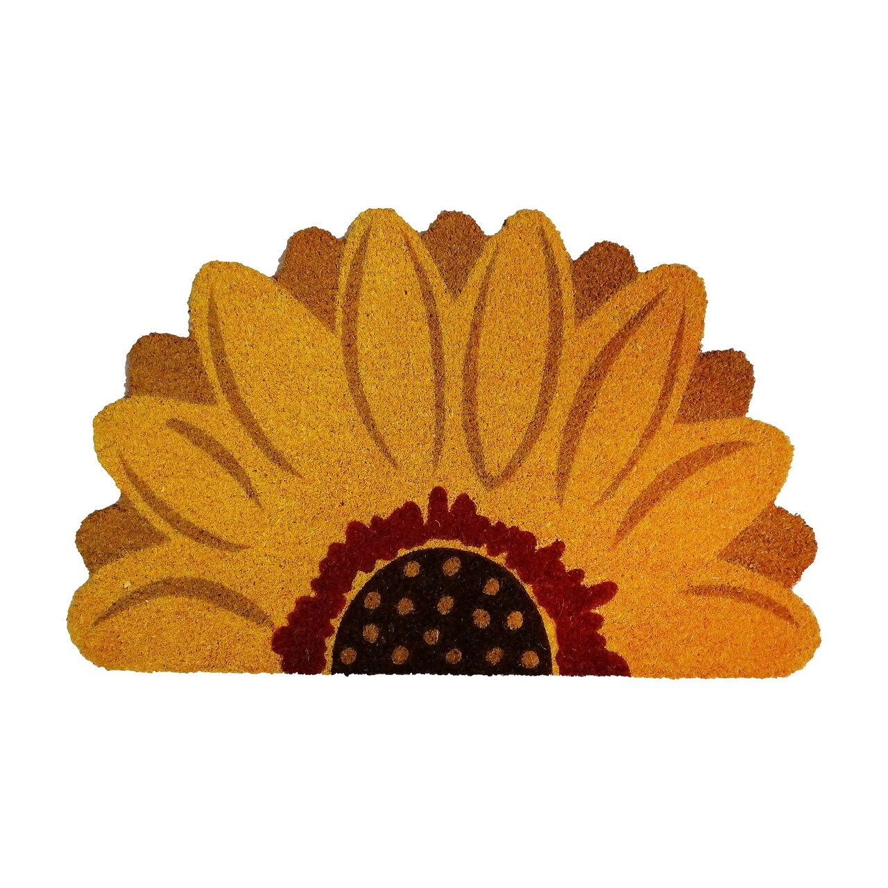 1'6" x 2'4" Sunflower Flower Shaped Natural Coir Indoor/Outdoor Welcome Doormat